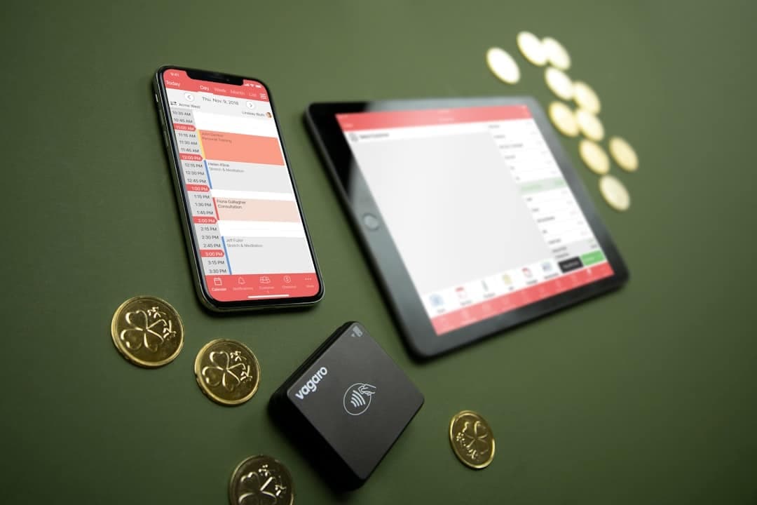 A small business website shown on desktop, tablet and phone